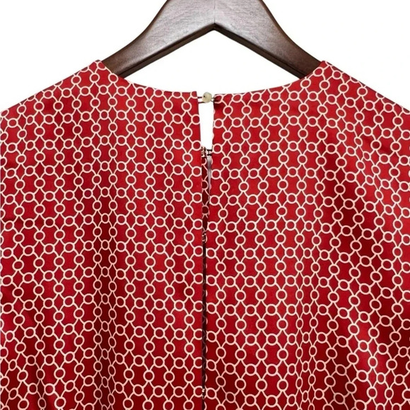 ALEXIS Coretti Mini Dress Blouson Top Flounce Hem Printed Preppy Coastal Size M - Picture 8 of 12